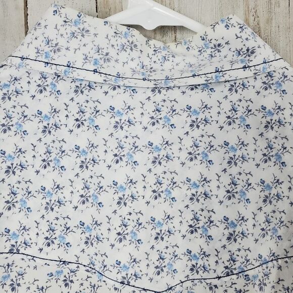 Detailed Button Down Shirt Blue White Size XL - Picture 12 of 12